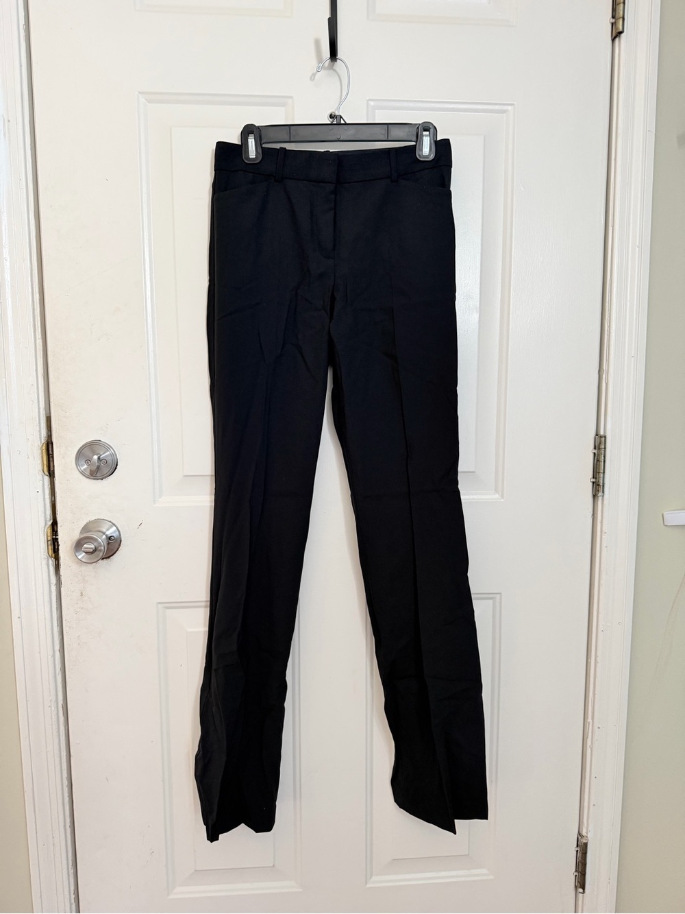 Theory Black Straight-Leg Dress Trousers